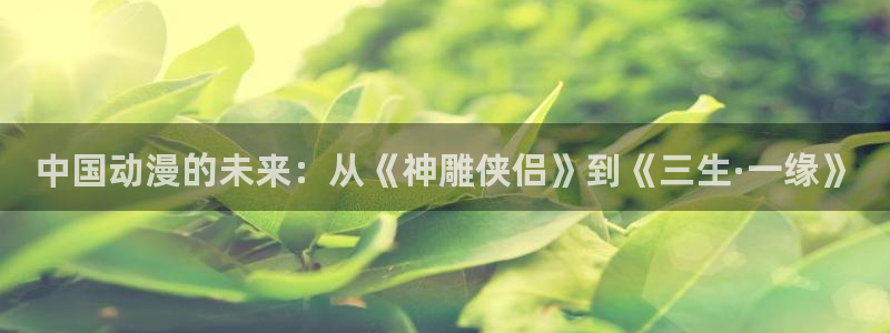 囧次元官方正版下载：中国动漫的未来：从《神雕侠侣》到《三生·一缘》